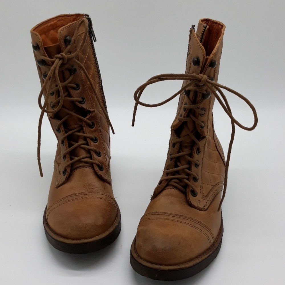 Steve Madden Saffrin Leather Boots Sz 7.5 - Picture 2 of 8